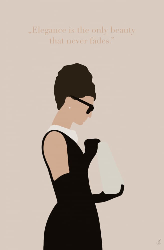 Elegant Lady Quote by Anne-Marie Volfova — canvas wall art