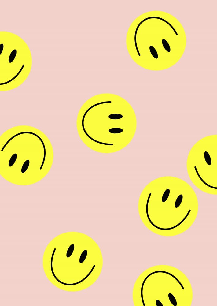 Happy Yellow Smileys by Ute Arnold — canvas wall art