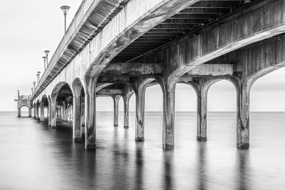 Monochrome Pier Arches by Marion Keijzer — canvas wall art