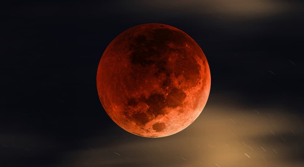 Blood Moon Eclipse by TaranSohal — canvas wall art