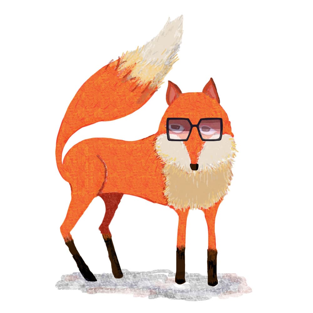 Smart Fox by Lynnda Rakos — canvas wall art