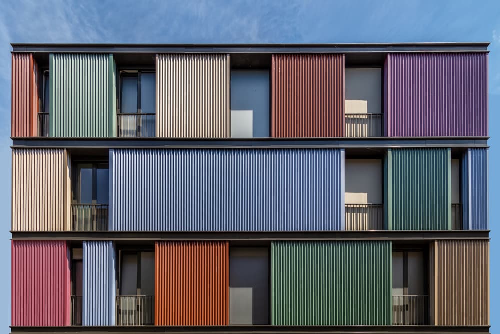 Colorful Urban Facade by Theo Luycx — canvas wall art
