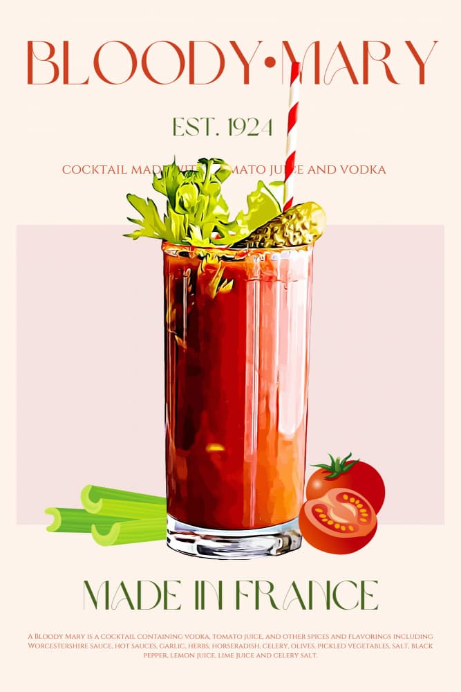 Classic Bloody Mary by Nazma Khokhar — canvas wall art