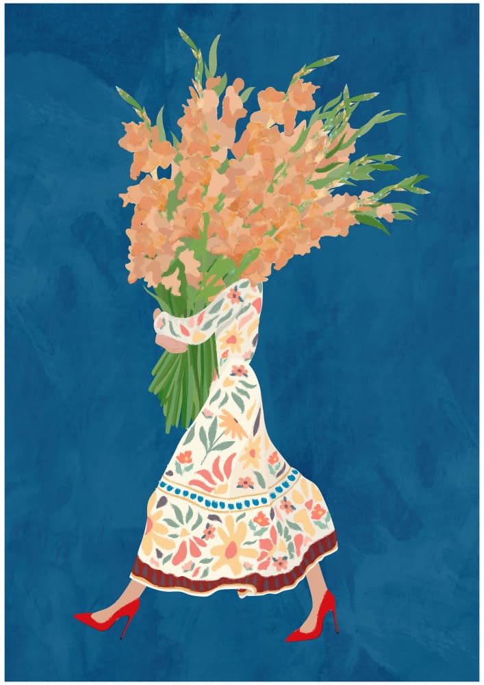 Stylish Floral Walk by Sarah Manovski — canvas wall art
