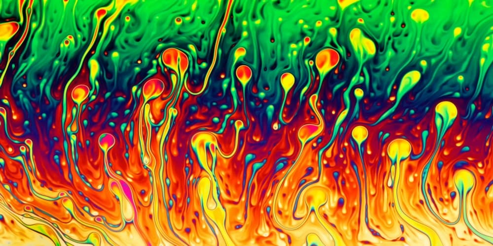 Vibrant Fluid Abstract by Christophe Kiciak — canvas wall art