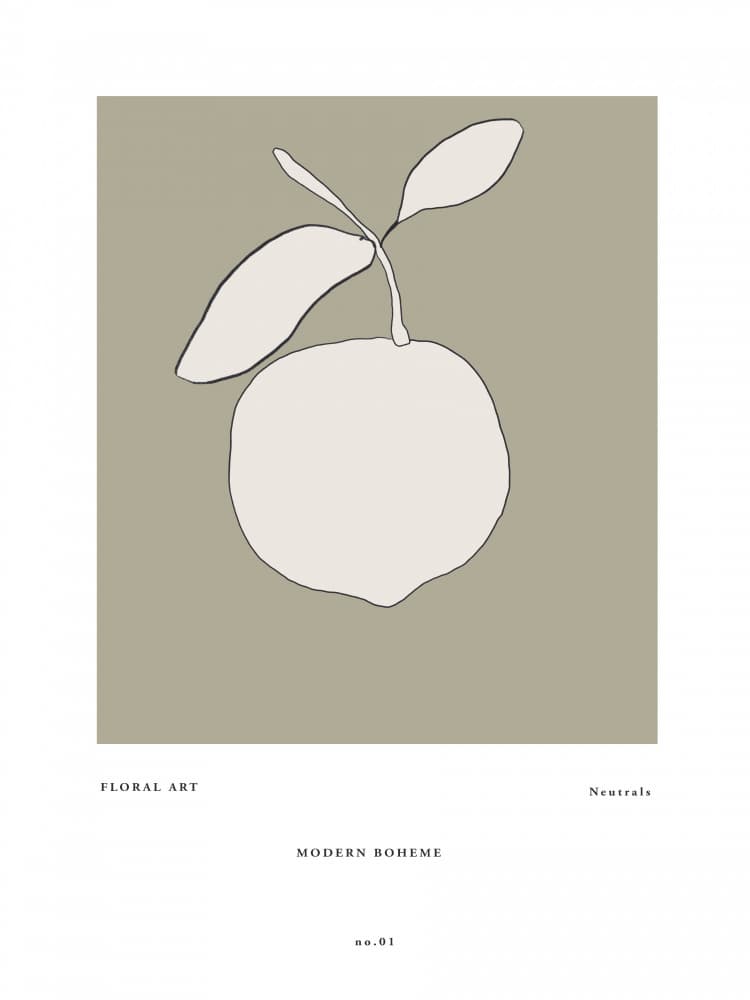 Minimalist Citrus by Treechild — canvas wall art