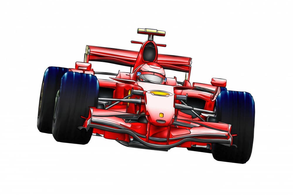 Red Formula Racer by Rafal Kulik — canvas wall art