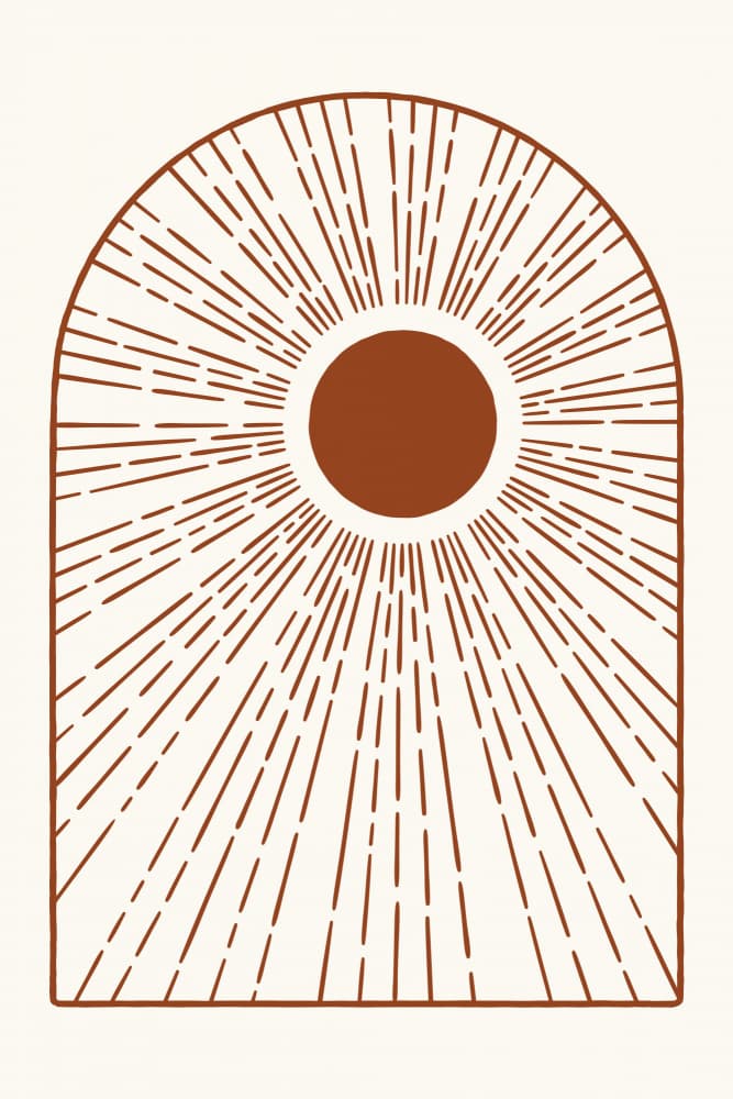 Geometric Sun Arch by jay stanley — canvas wall art