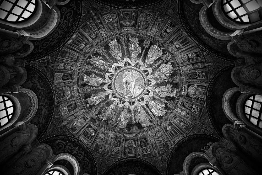 Grand Ornate Dome Mosaic by Roberto Parola — canvas wall art