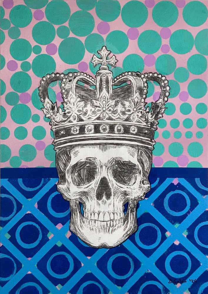 Royal Skull Pop Art by David Galan — canvas wall art