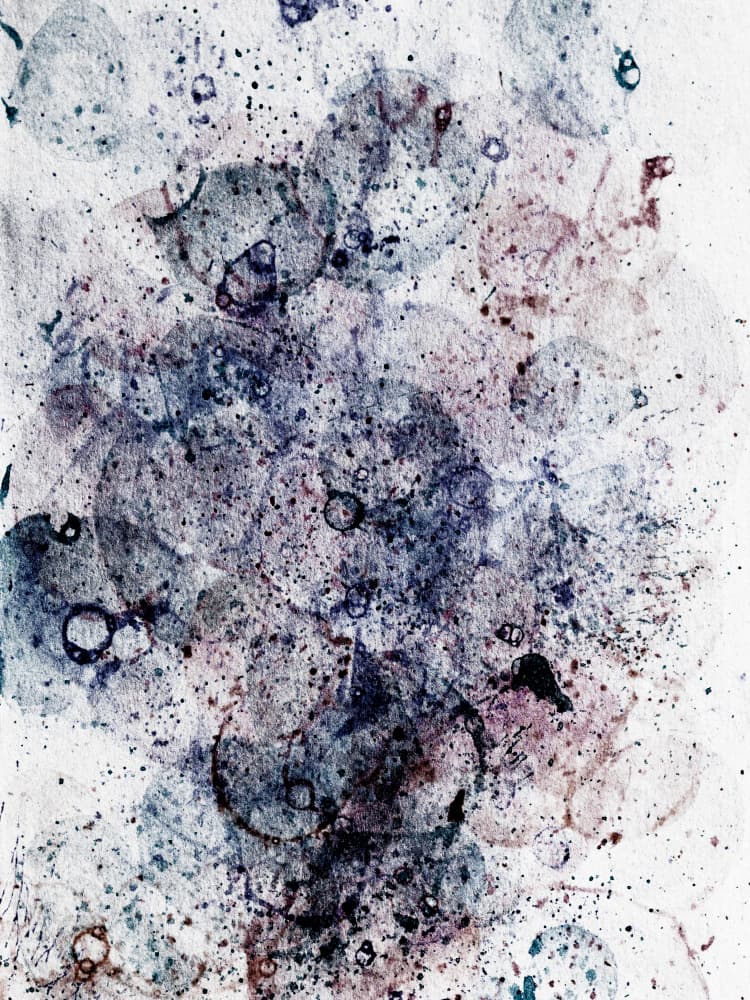 Indigo Bubble Wash by kathrinmay — canvas wall art