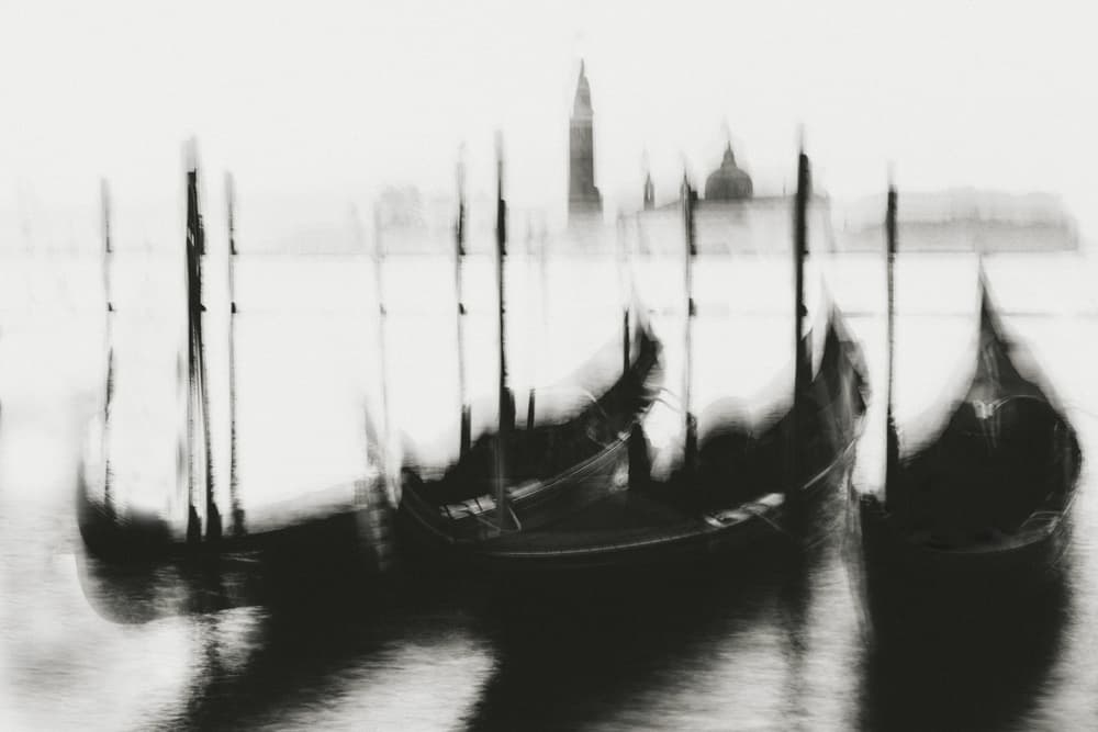 Dreamy Venetian Gondolas by iso66 — canvas wall art