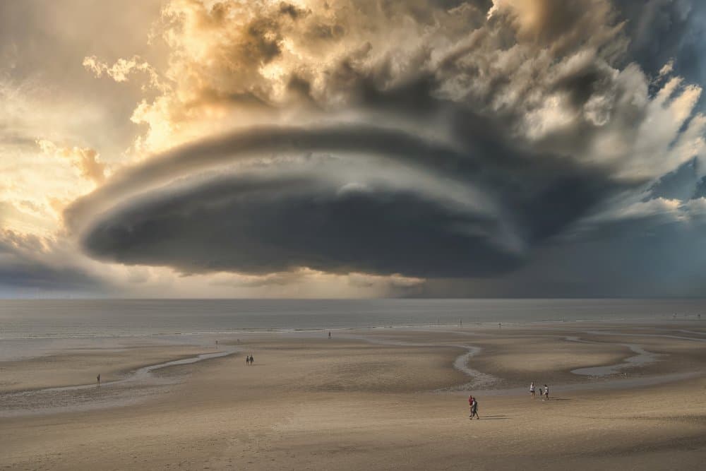 Shelf Cloud Over Beach by Stéphane Pecqueux — canvas wall art