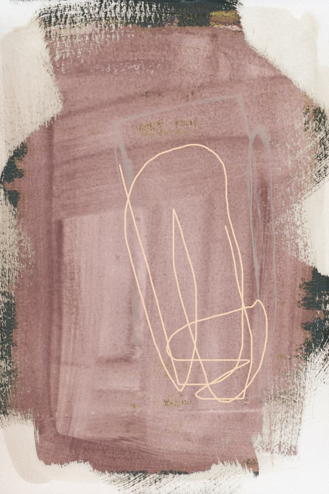 Abstract Brush Strokes 183 Kopie by Mareike Böhmer — canvas wall art