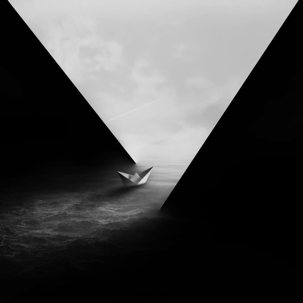 Paper Boat Journey by Hadi Malijani (Malenjani) — canvas wall art