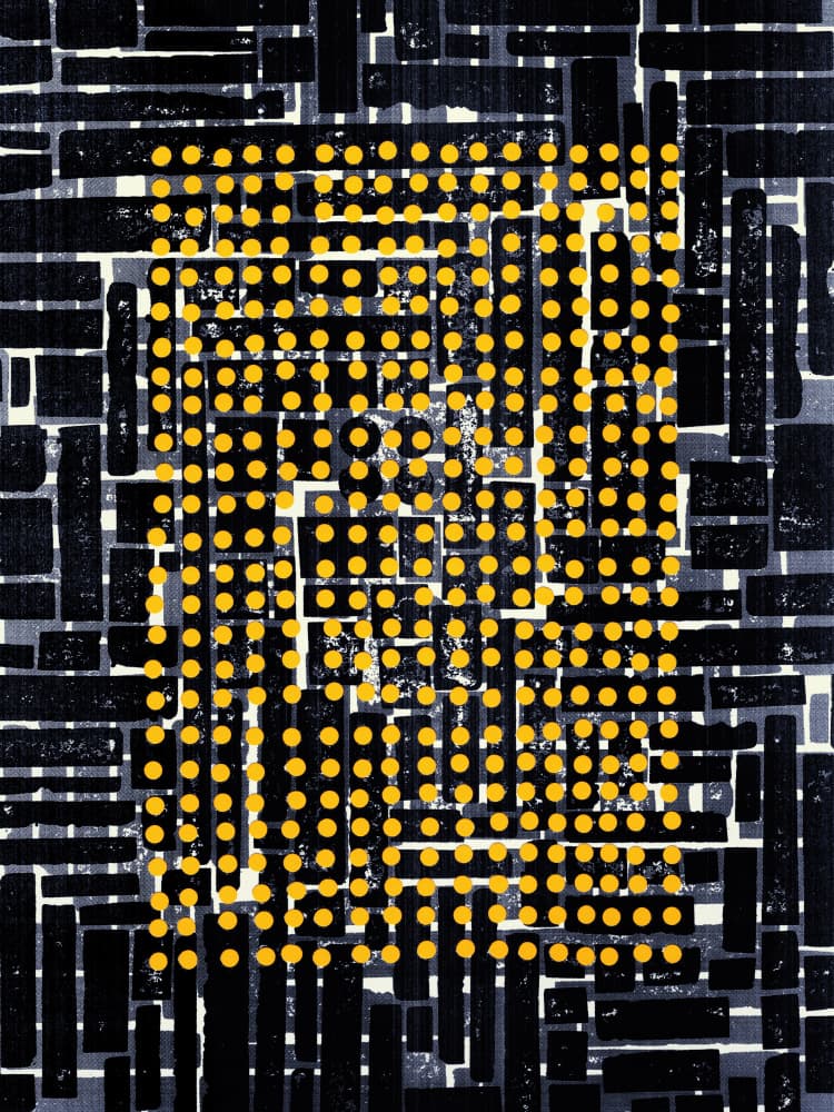 Urban Yellow Dot Grid