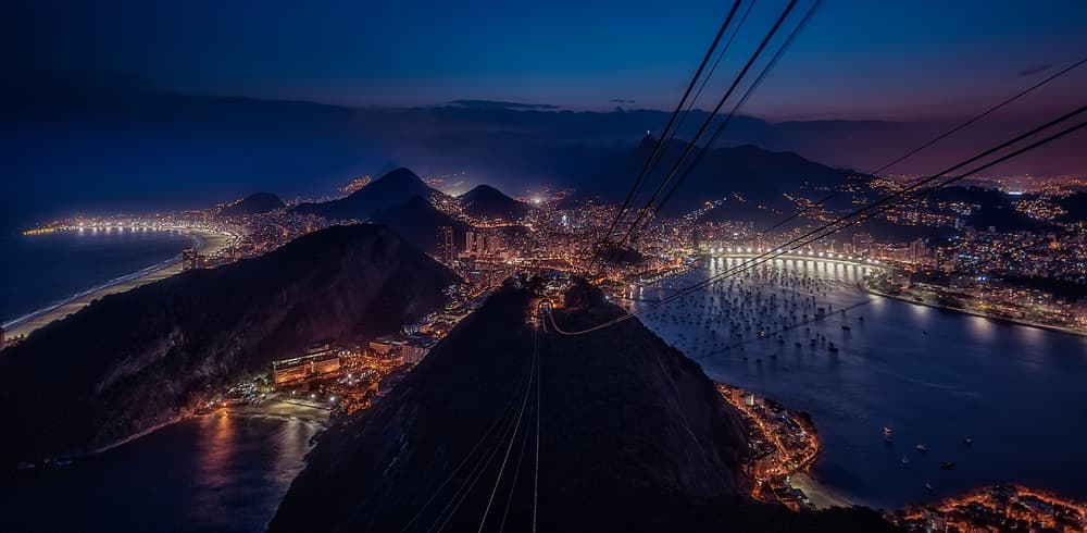 Rio Night Panorama by Adhemar Duro — canvas wall art
