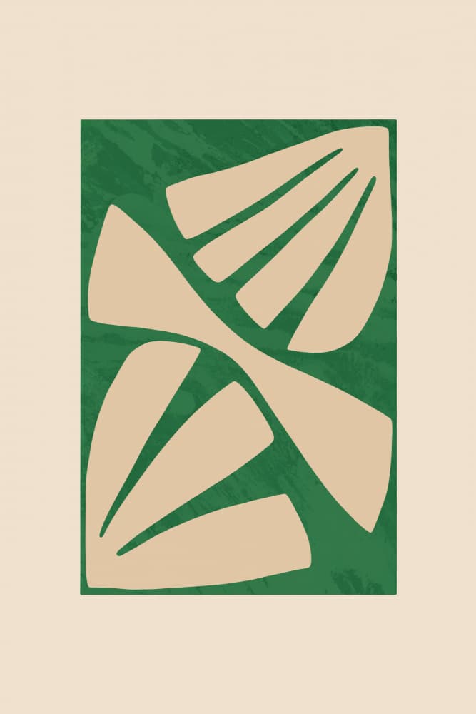 Green Organic Shapes by cartissi — canvas wall art