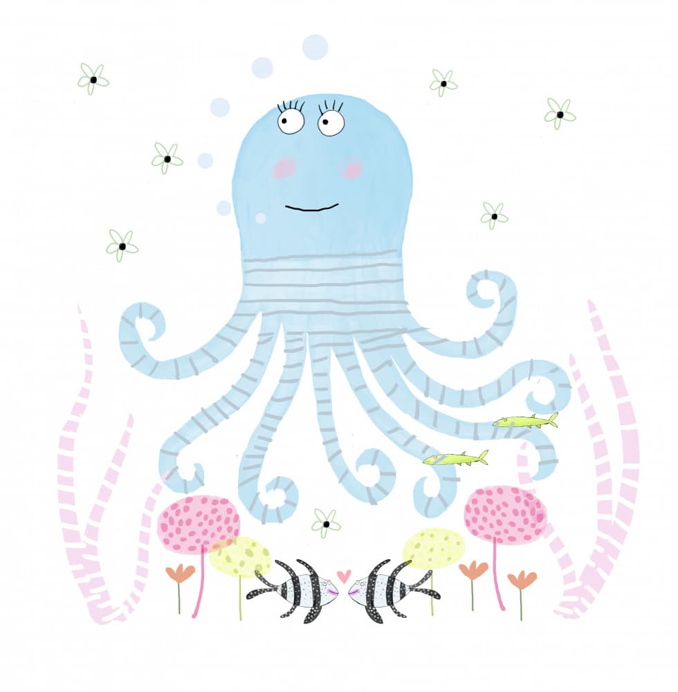 Whimsical Underwater Octopus