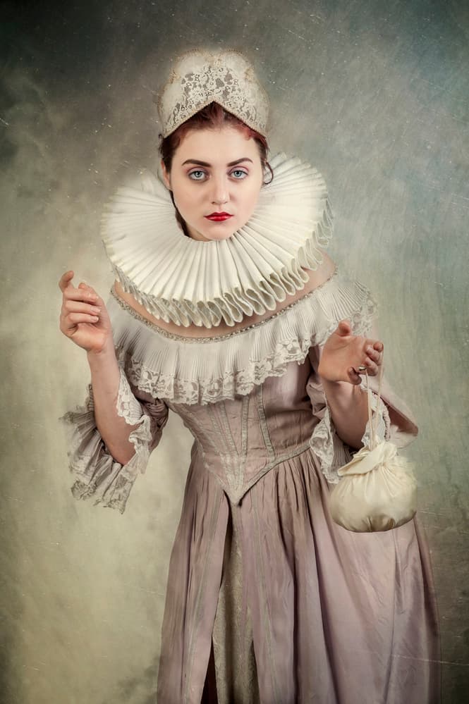 Regal Lady Portrait by Monika Vanhercke — canvas wall art