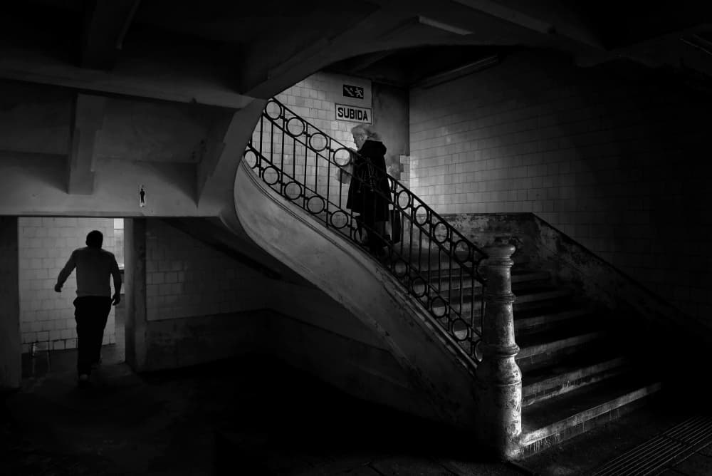 Mysterious Metro Stairs by Jorge Pimenta — canvas wall art