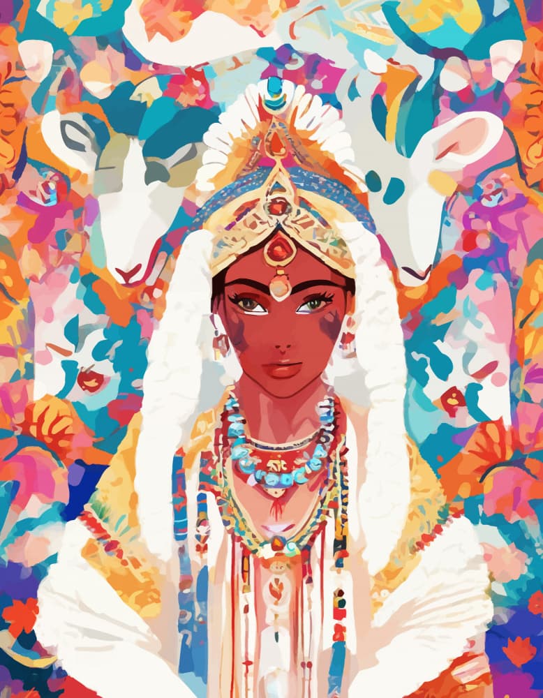 Ornate Fantasy Queen by Uma Gokhale — canvas wall art