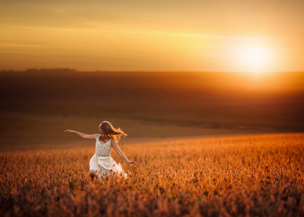 Joyful Golden Field Dance by Jake Olson — canvas wall art