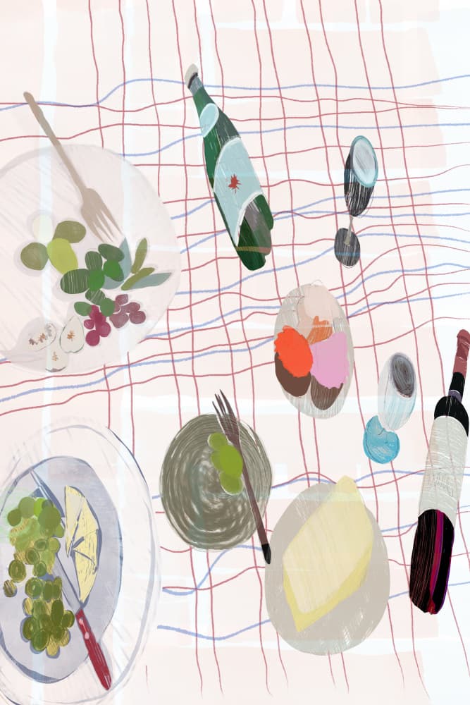 Summer Picnic Spread by casa cartissi — canvas wall art