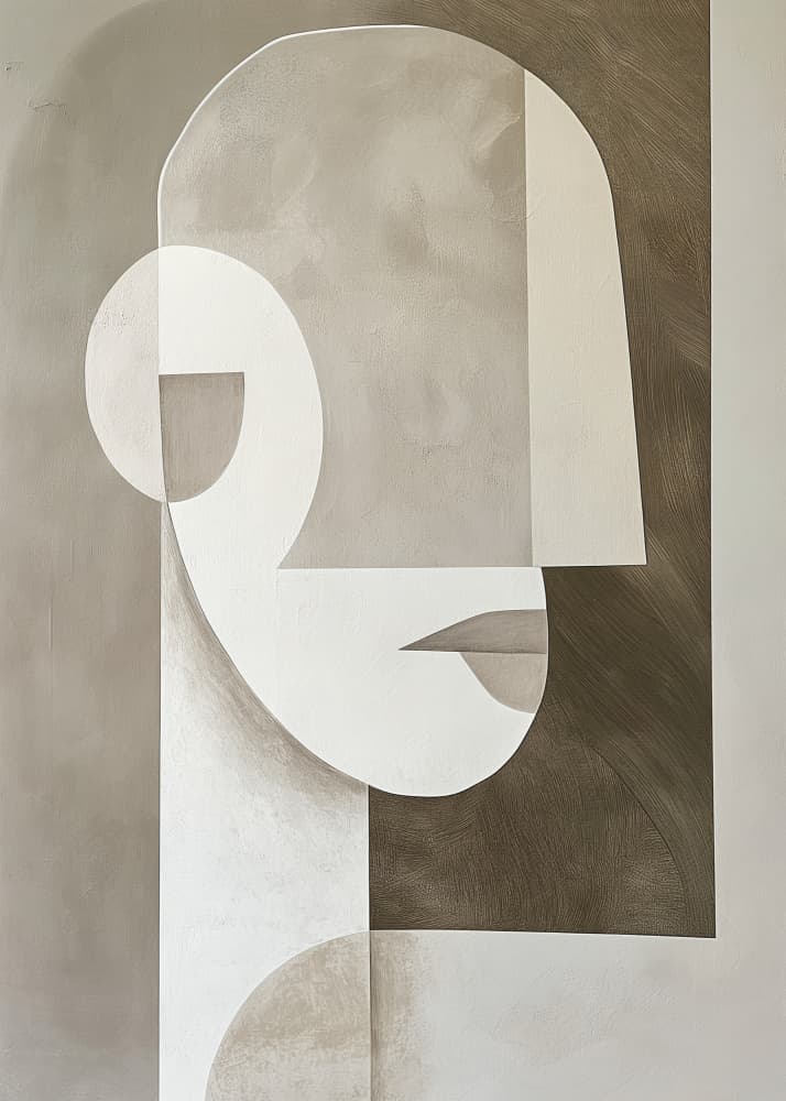 Elegant Abstract Profile by SHANDU — canvas wall art