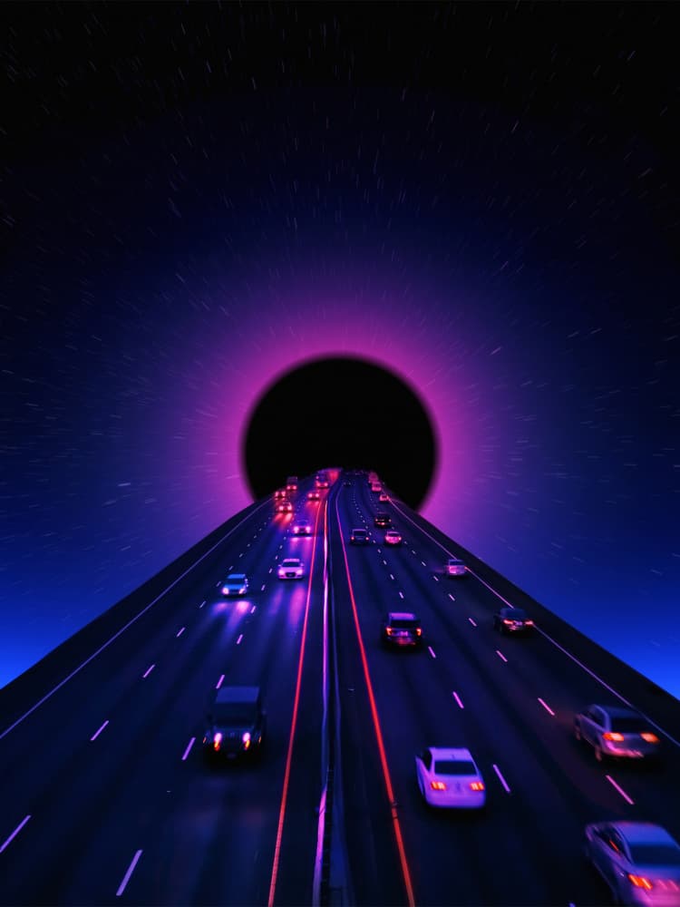 Cosmic Highway Portal by Ritvik takkar — canvas wall art