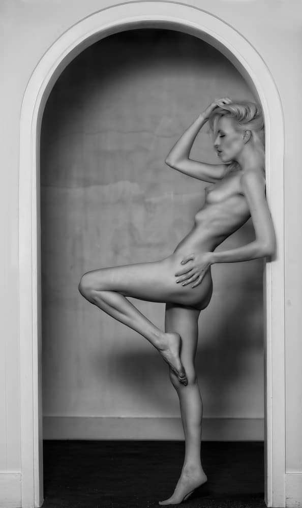 Graceful Nude In Arch by Colin Dixon — canvas wall art