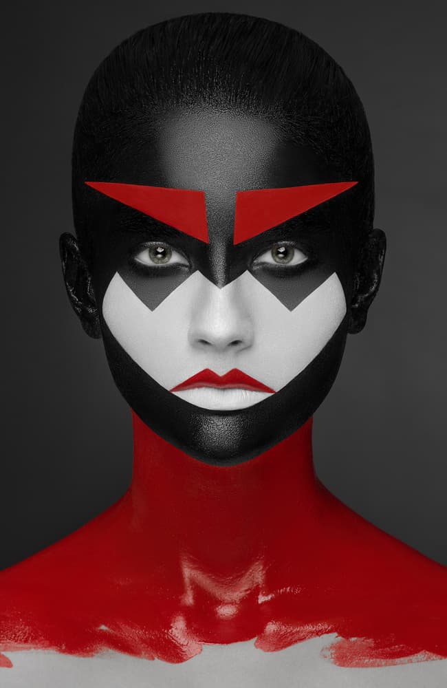 Dramatic Geometric Makeup by HIM — canvas wall art