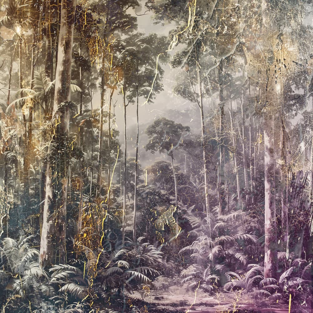 Jungle Forest Art Illustration 02 by Rafal Kulik — canvas wall art