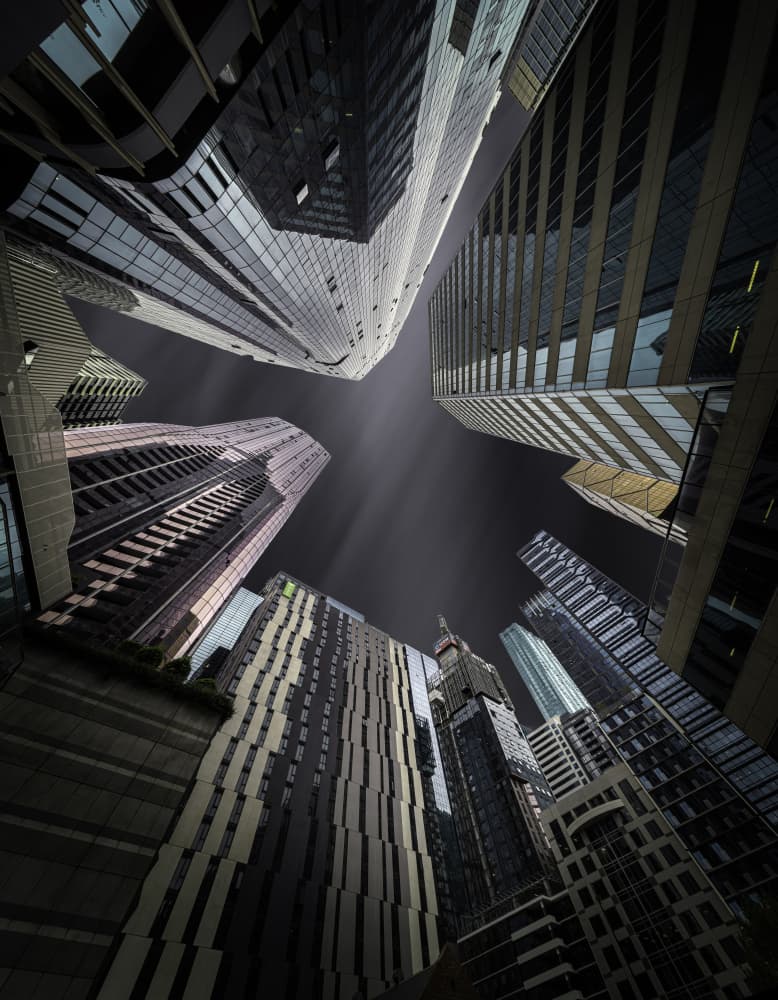 Upward City Gaze by David Chiodo — canvas wall art