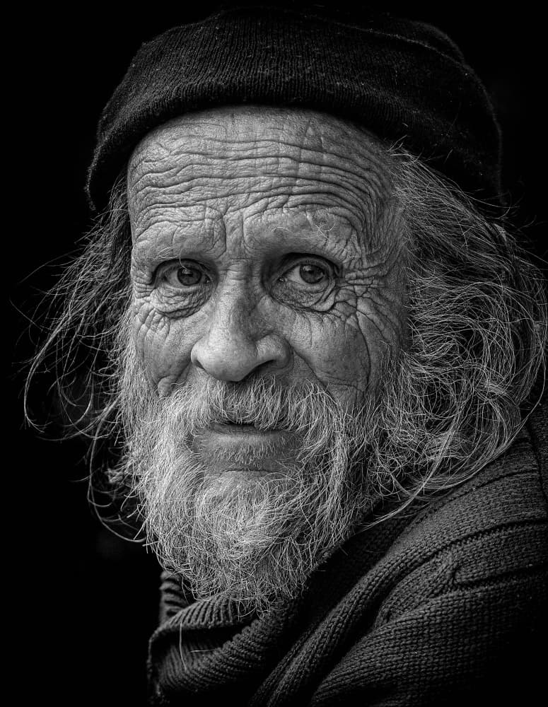 Wise Old Man Portrait by Wim Denijs — canvas wall art