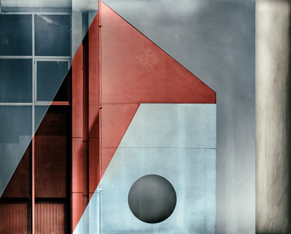 Geometric Building Abstract by Harry Verschelden — canvas wall art