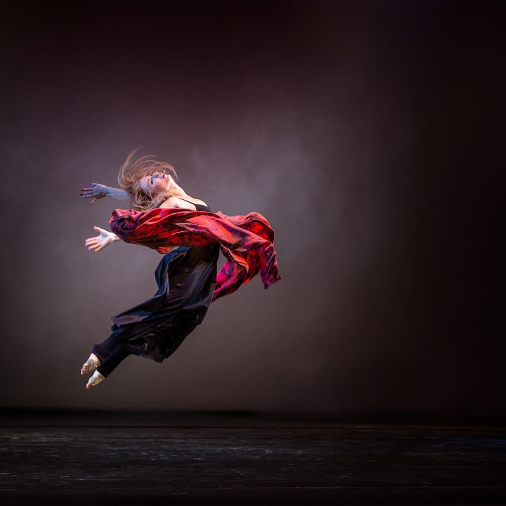 Dancer's Red Leap by  Leonard Cocks — canvas wall art