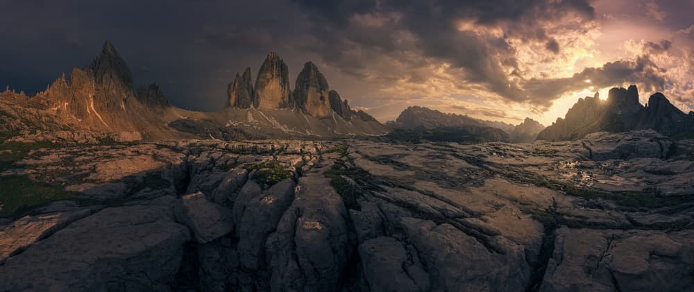 Dramatic Mountain Sunset by David Martin Castan — canvas wall art
