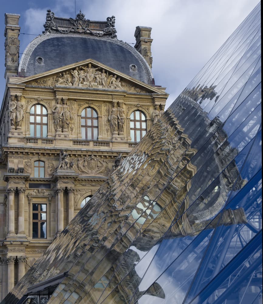 Louvre Pyramid Reflection by Barbara Szenderffy — canvas wall art