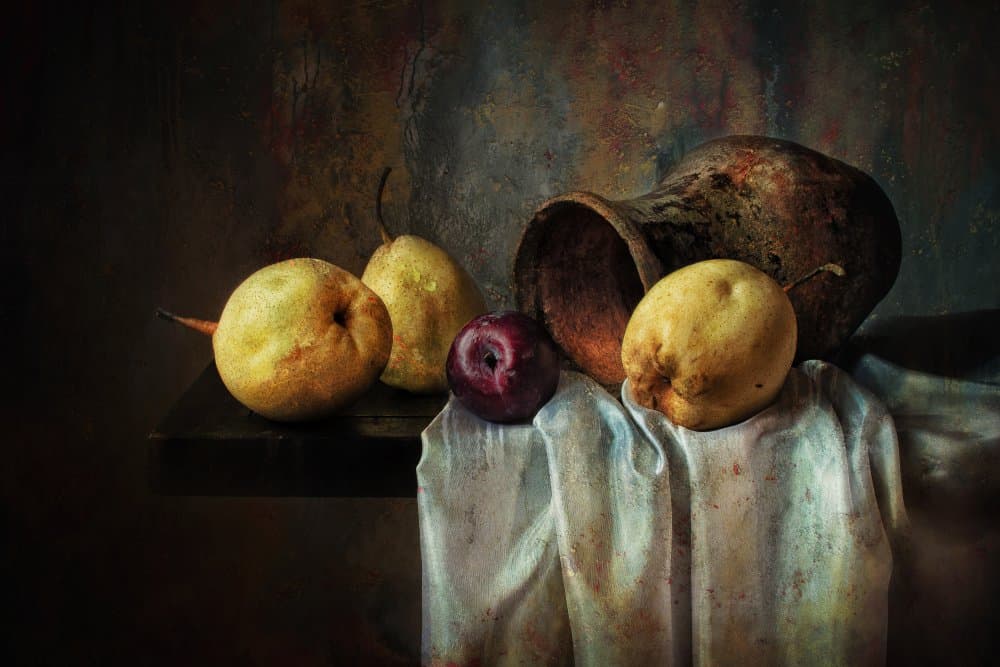 Rustic Pears and Jug by Anna Petina — canvas wall art