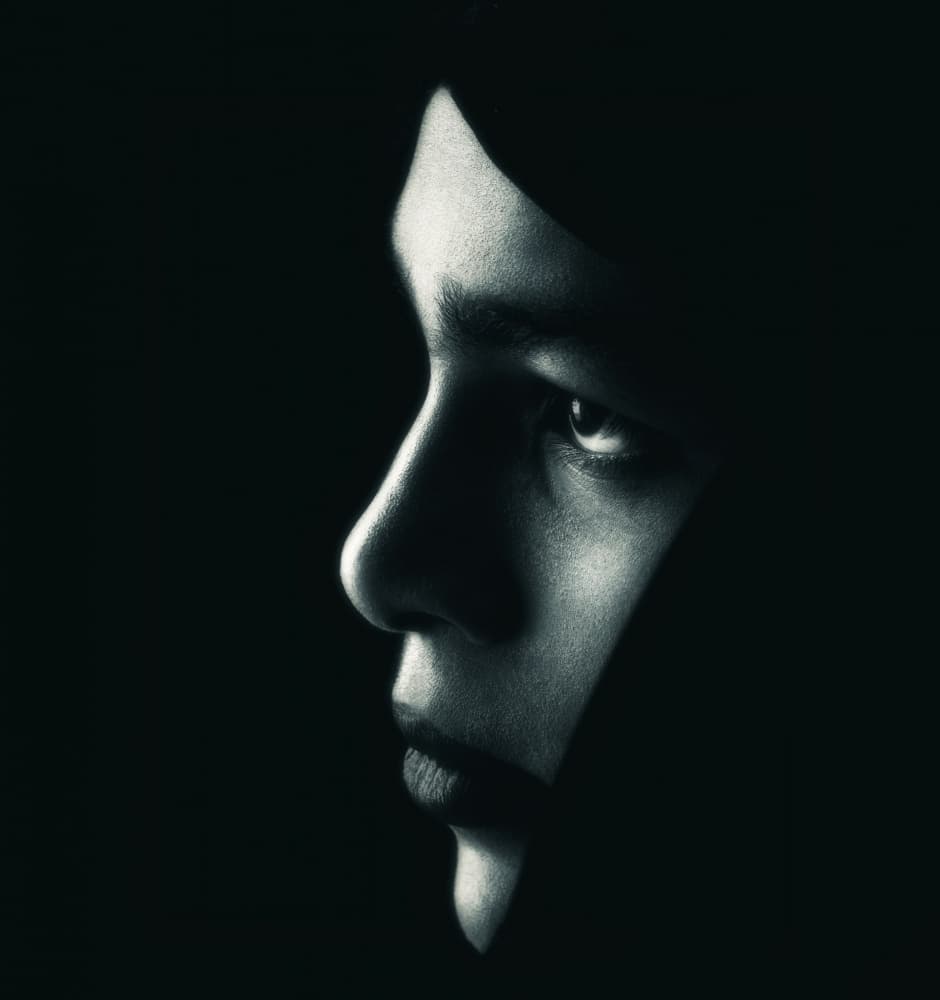 Contemplative Dark Profile by Sayyed Nayyer Reza — canvas wall art