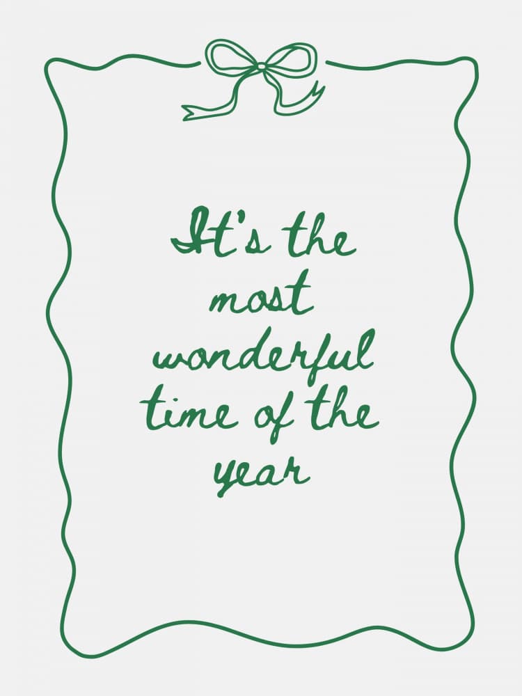 Wonderful Time Holiday Script by Jolly and Dash — canvas wall art