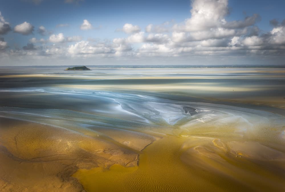 Aerial Tidal Flats Abstract by Eugenio Pastor Benjumeda — canvas wall art