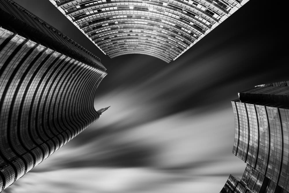 Upward Urban Curves by Fiorenzo Rondi — canvas wall art