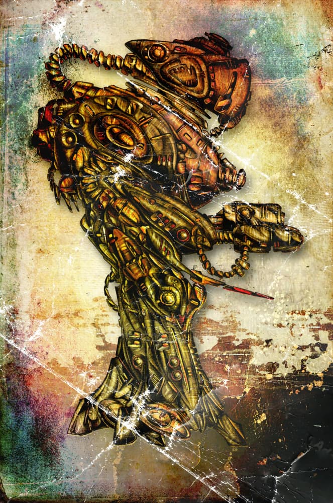 Industrial Steampunk Automaton by Rafal Kulik — canvas wall art