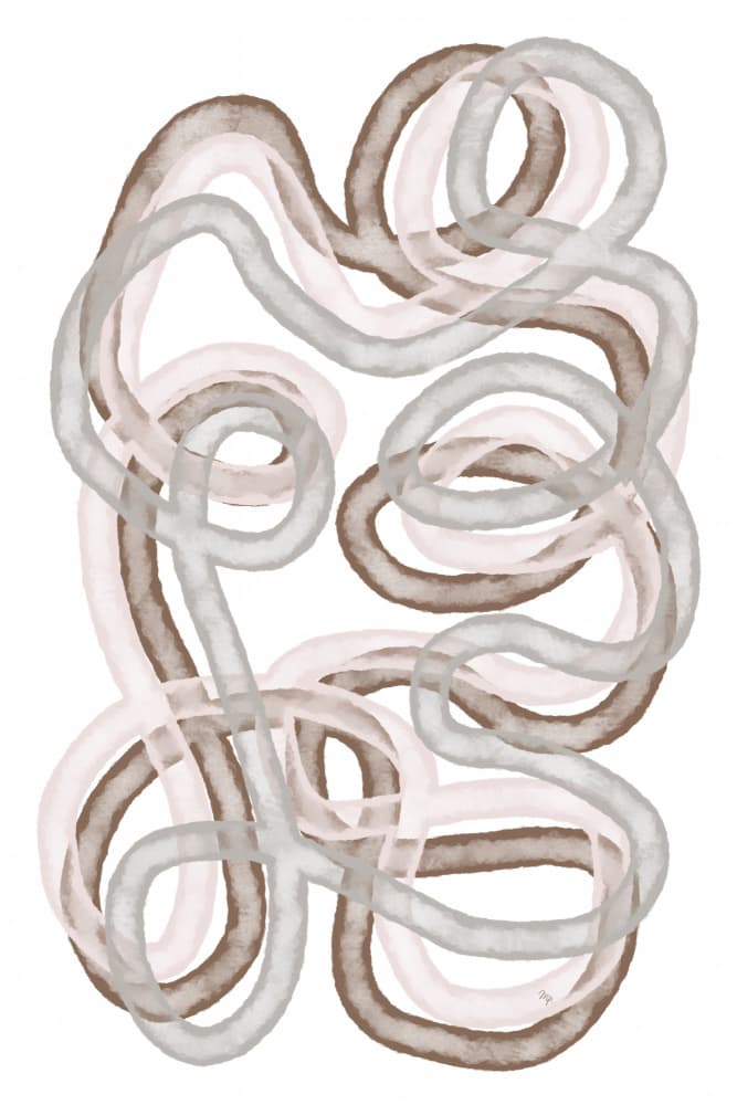 Soft Organic Ribbons by Martina — canvas wall art