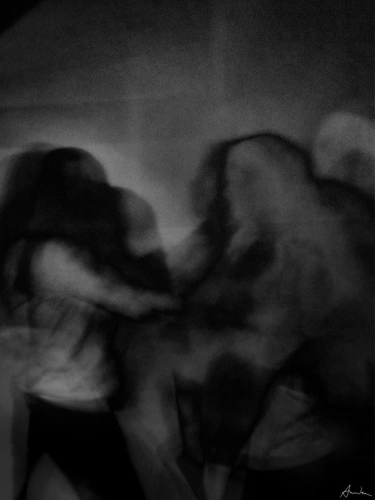 Blurred Dancing Figures by Annika John — canvas wall art