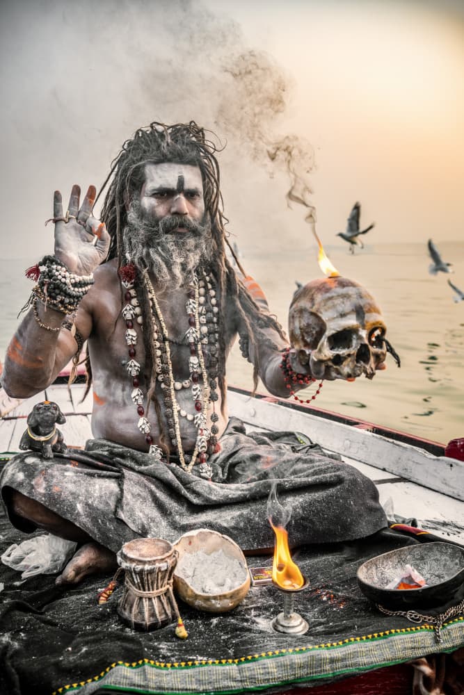 Aghori Sadhu Ritual by Trevor Cole — canvas wall art