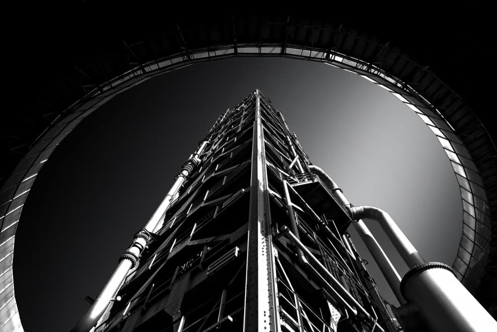 Towering Industrial Structure by Jorge Pimenta — canvas wall art