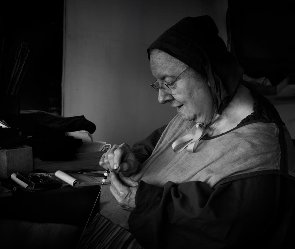 Focused Traditional Craftswoman by NanZ — canvas wall art